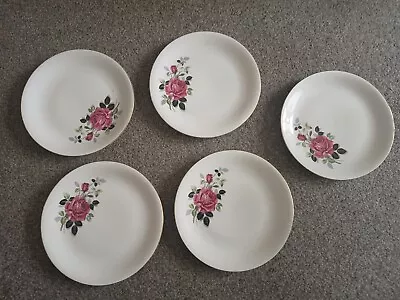 Buy 5 X Bavarian Rose China 24 Cm Dinner Plates • 9£