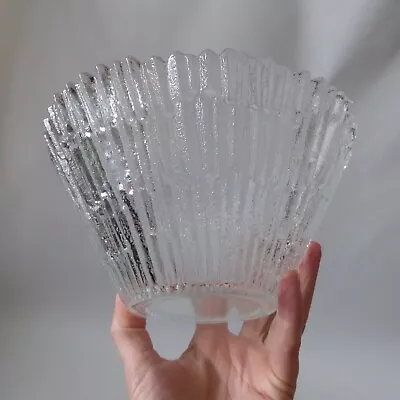 Buy Bergdala/Humppila (Revontulet)? Clear Glass Fruit Bowl. Scandinavian Ice Vintage • 25£