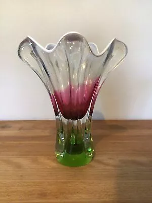 Buy Vintage Czech Chribska Art Glass Vase  - Josef Hospodka • 14.99£