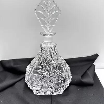 Buy Unusual Vintage Cut Glass Triangular Shaped Decanter RARE 11 Inches Tall • 15£