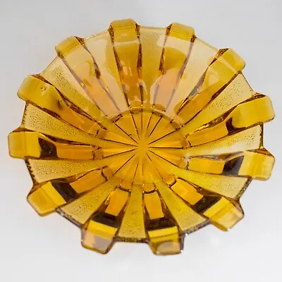 Buy Art Deco Amber Glass Bowl, Stolzle Czechoslovakia, Mid 20th C Pressed, Moulded. • 18£