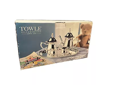 Buy Children's 5-Piece Silverplate Coffee & Tea Set Towle Vintage 1990'S • 72.32£