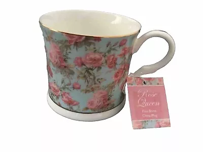 Buy White Bone China White “Rose Queen” Gold Rim Coffee/ Tea Mug BNWT • 5.99£