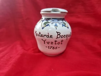 Buy Digoin Sarreguemines France Small Mustard Pot, Moutarde Bocquet Yvetot 1735 • 0.99£