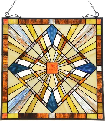 Buy Capulina Mission Style Stained Glass Window Hangings Panels 20 W X 20 H Excellen • 142.75£