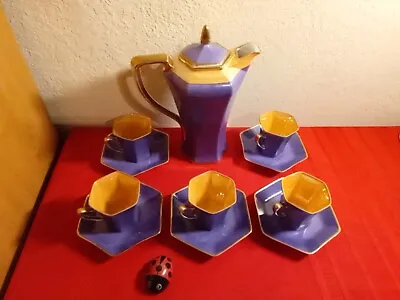 Buy Vtg Noritake China Coffee/Tea Set Violet Purple Gold 12 Pieces • 142.78£