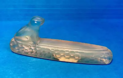 Buy SABINO Frog Sitting Knife Rest Opalescent Crystal Art Glass Signed Label France • 51.14£