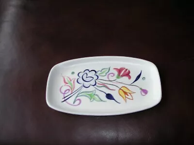 Buy Poole Pottery England Traditional Floral Pattern Dish/tray/pin/trinket Signed Bn • 6.99£