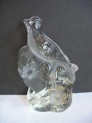Buy Viking Art Glass ROBIN BIRD FLORAL Sculpture Bookend Paperweight W Origina Label • 22.77£