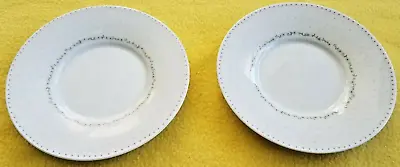 Buy LAURA ASHLEY LIDIA SIDE PLATES 6  Wide LOT OF 2 WHITE W/ PURPLE GREEN DECORATION • 8.59£
