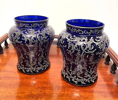 Buy Wonderful Pair Antique Italian Venetian Murano Enamelled Glass Vases, Salviati? • 75£