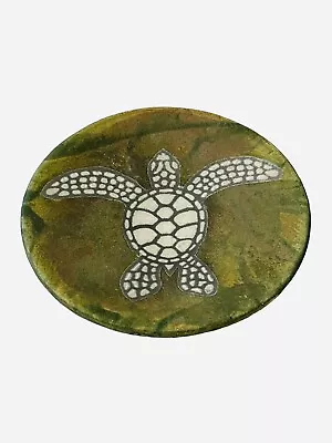 Buy Ben Diller Hawaii Raku Pottery Sea Turtle Plate 5” In Diameter Trinket Dish • 14.44£