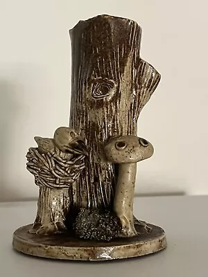 Buy Vintage Australian Studio Pottery Vase Ornament ~ Bird ~ Nest ~ Tree ~ Mushroom • 19.45£