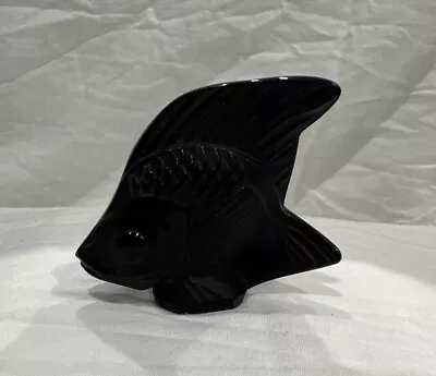 Buy Lalique France Fish Sculpture In 'Black' No Box • 94.72£
