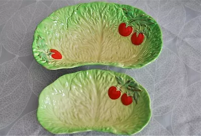 Buy Pair Of Vintage Beswick Ware Lettuce & Tomato Pattern Dishes Kidney Shape VGC • 10£
