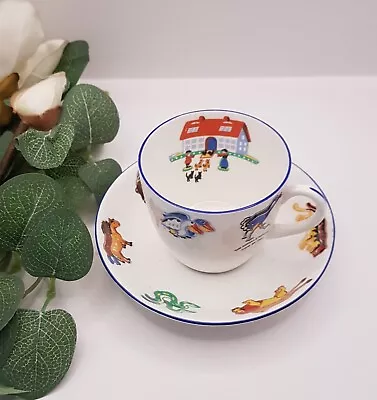 Buy Vintage Grafton 1980s China Cup And Saucer Noah's Ark Theme • 10£