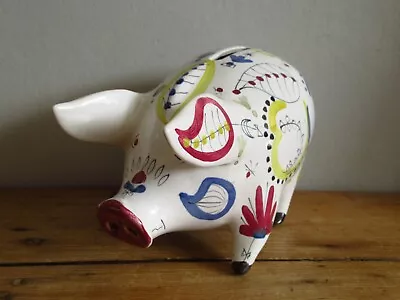 Buy Mid Century Cinque Ports Ceramic Hand Painted Paisley Piggy Bank • 40£