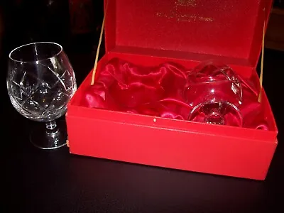 Buy 2 X  ROYAL BRIERLEY CRYSTAL BRANDY GLASSES  Signed & BOXED  • 33.99£