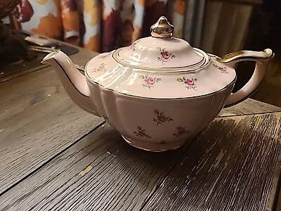 Buy Vintage Sadler Pink Chintz Teapot Roses #2353 Gold Trim - Made In England • 72.39£