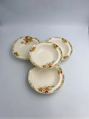 Buy Art Deco Grindley Ceramic Soup Dessert Dishes Bowls Autumn Leaves Berries - 4pc • 18.99£
