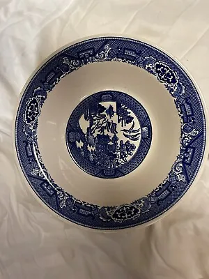 Buy Churchill England Blue Willow China Shallow Dinner Bowl • 9.48£
