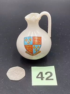 Buy WH Goss Crested China - Oxford Ewer - Arms Of Queen Elizabeth - 76mm • 5£