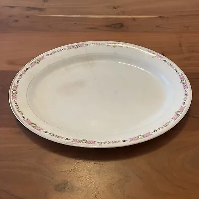 Buy Antique Upper Hanley Pottery Company Large 39x30cm Serving Plate 1890s • 9£