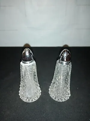 Buy Vintage Cut Glass Salt And Pepper Shakers • 14.63£