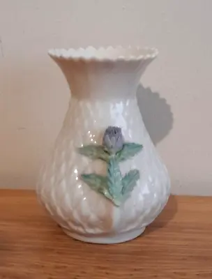 Buy Belleek Thistle Vase  6th Mark 1965-80 (Third Green Mark) • 26.99£
