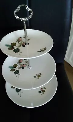 Buy Johnson Brothers Vintage 3 Tier Cake Stand Snow White Roses • 12.99£