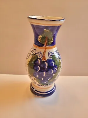 Buy Vintage Italian Bud Vase Handpainted With Grape Design • 24.07£