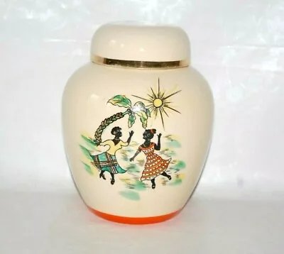 Buy Kensington Ware Vintage Ginger Jar Ceramic Calypso Vase Rare 1930's • 35£