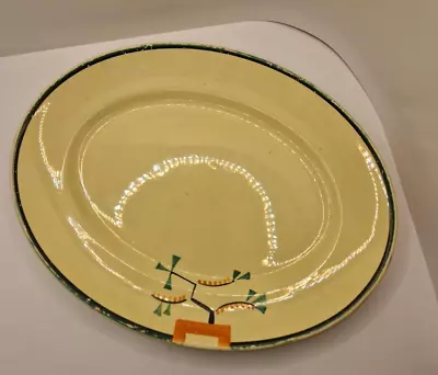 Buy Rare 1930s Art Deco Clarice Cliff Bizarre Range Ravel Pattern Oval Serving Plate • 64£