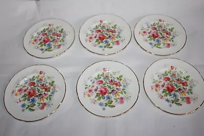 Buy 6 Vintage Royal Standard Bone China Floral Spray Pattern 6.25 Inch Side Plates • 7.50£