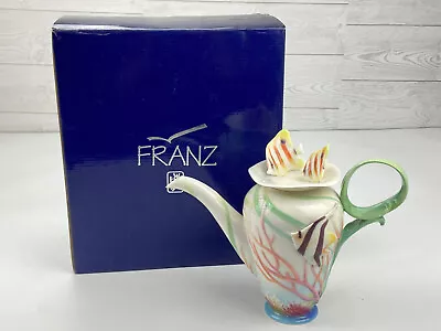 Buy Franz Porcelain  By The Sea  Teapot Clownfish Angelfish Fish Ocean W/Box RARE! • 189.44£