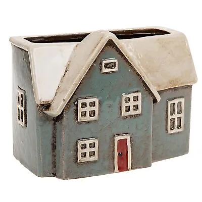 Buy Shudehill Village Pottery Light Blue House Pot Planter Home Decor Gift New • 14.49£