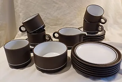 Buy HORNSEA POTTERY LANCASTER VITRAMIC CONTRAST Set Cups  Saucers Plates Jug & Bowls • 32£