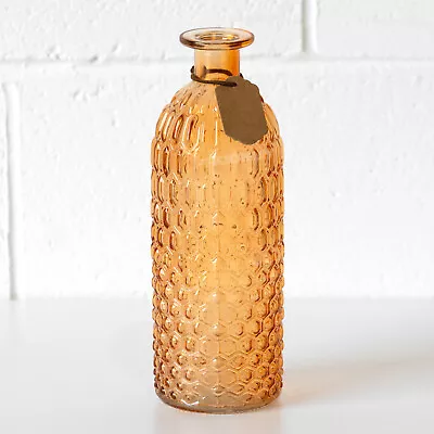 Buy 24.5cm Tall Coloured Glass Vase Home Decor Wedding Table Vintage Bottle Bud  • 11£