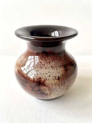 Buy Beautiful Ewenny Studio Pottery Vase, Welsh, Gorgeous Earthy Brown Glaze, 8.5cm • 8£