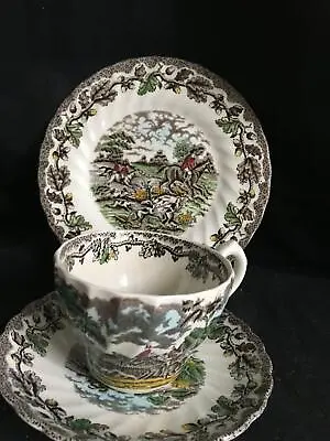 Buy Myotts Country Life Trio 1960 Vintage Fox Hunt Cup Saucer Side Plate (A) Horses • 8.99£