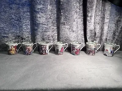 Buy 7 Queen's Fine Bone China Cups Mug The Birthday Child Full Week Complete Set • 39.99£