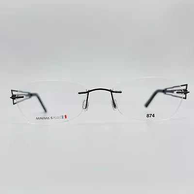 Buy Minima Eyeglasses Ladies Men's Oval Dark Blue Rimless M- 5 Plus C T5 New • 109.62£