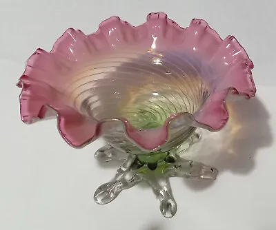 Buy Lovely Delicate Victorian Vaseline Glass Bowl • 90£
