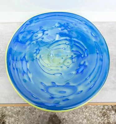 Buy Vintage Kosta Boda Martti Rytkonen Oceanica Footed Centerpiece Plate Art Glass • 180£