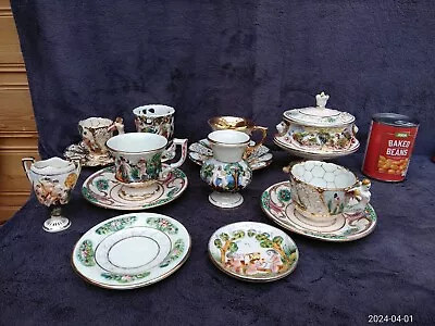 Buy Beautiful (14 Items) Vintage Lot Of Italian Capodimonte & Italy Pottery • 58£