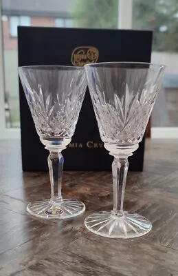 Buy 2 Bohemia Crystal Small Wine Glasses. Boxed 15,5cm Tall • 14.99£
