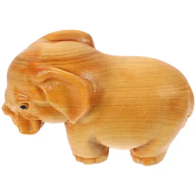 Buy Chic Wooden Elephant Ornament Small Festival Party Gift Home Desktop Decoration • 7.97£