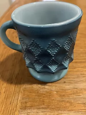 Buy Vintage Anchor Hocking Fire-King Blue Ombre Kimberly Diamond Mug Excellent Cond • 12.42£