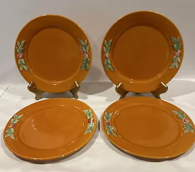 Buy VTG Coors Pottery Rosebud Pattern (4) 9  Dinner Plates/Orange/ Made In USA ~ • 37.89£