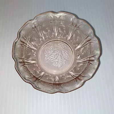 Buy Vintage 1930s Jeannette Glass CHERRY BLOSSOM Pink Fruit Dessert Bowl 4 3/4  • 8.66£